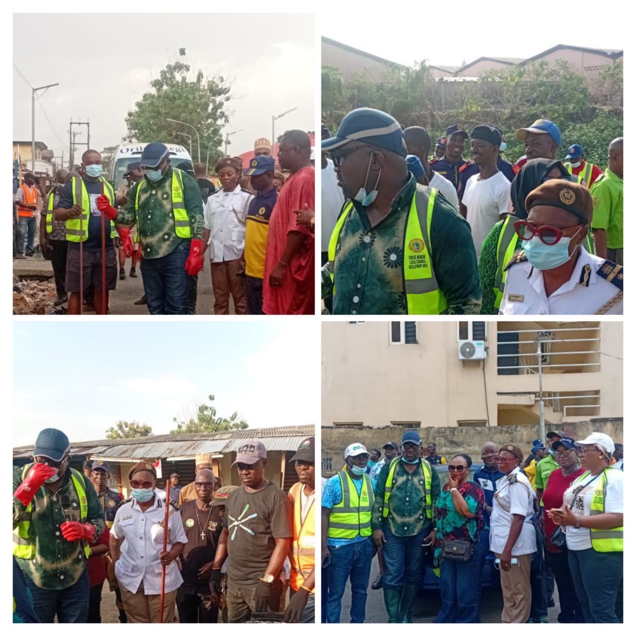 HON. AKINOLA ABIODUN IDOWU LEADS ORILE-AGEGE LCDA IN MONTHLY ENVIRONMENTAL SANITATION EXERCISE